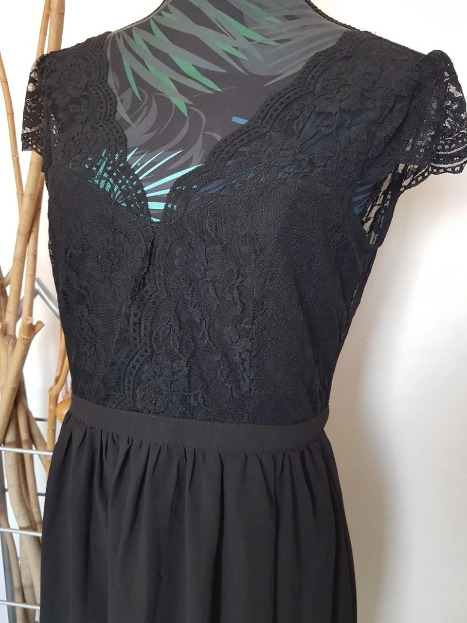 Vestido preto de voile forrado – photo 2